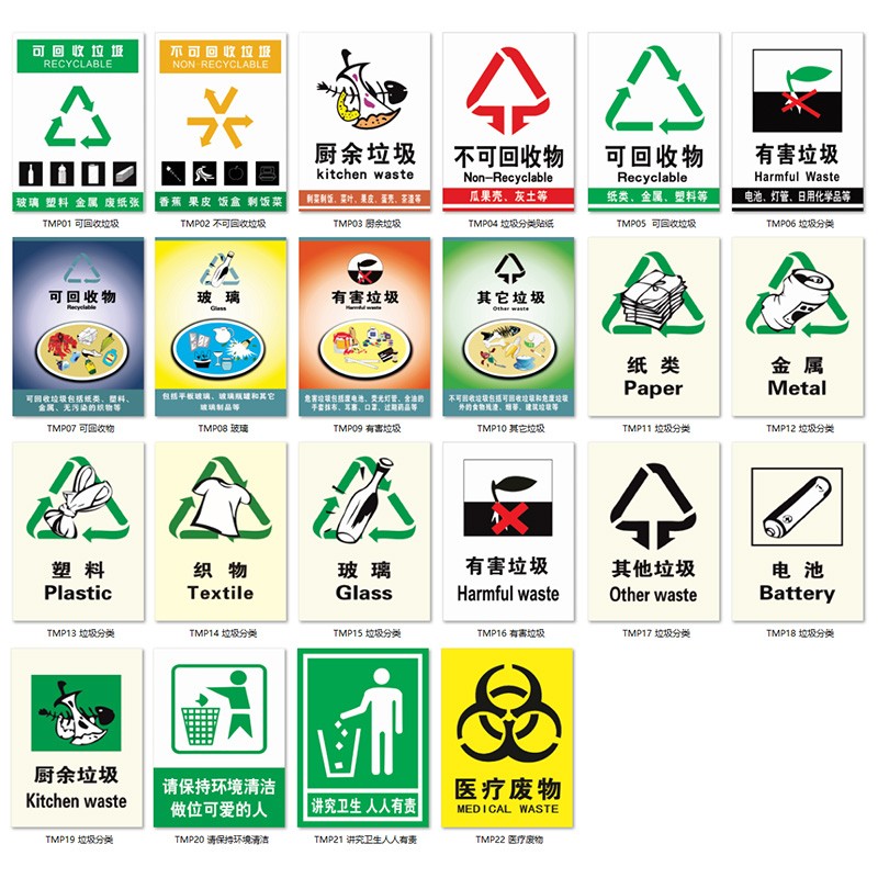 定制垃圾桶標簽 垃圾分類的精準導航，從一張小小標簽開始